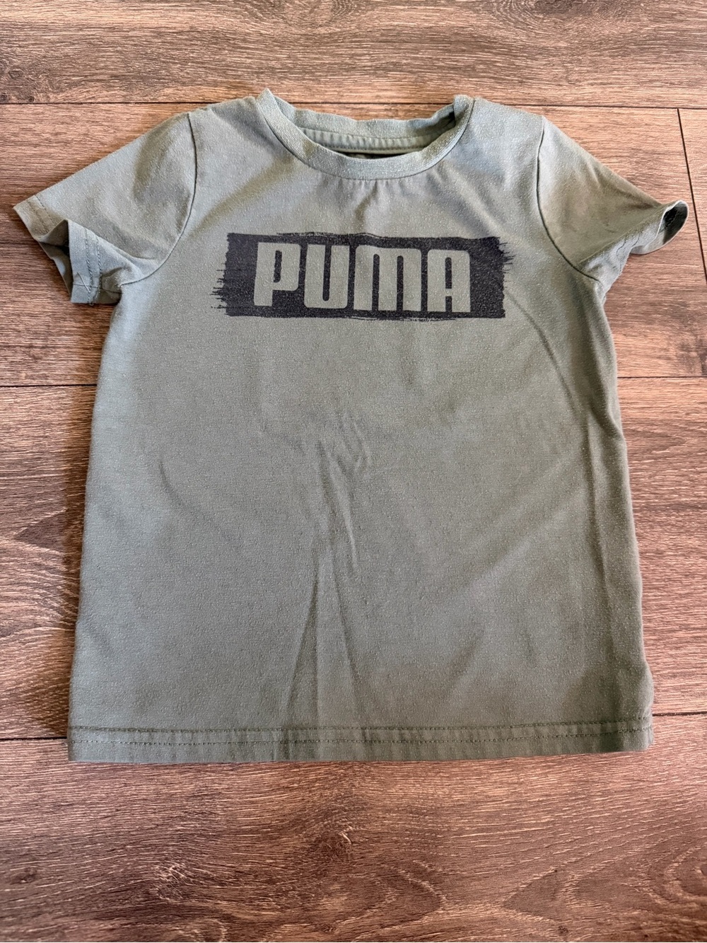 Sz 2t Puma Kids' Olive Green Logo Tee